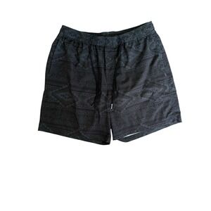 Chubbies‎ Swim Trunks 5.5" Inseam Black Gray Aztec Print Lined, Size 2XL